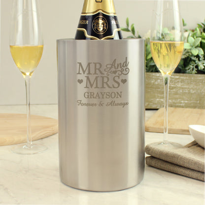 Personalised Mr & Mrs Wine Cooler from Heartfelt Gifts