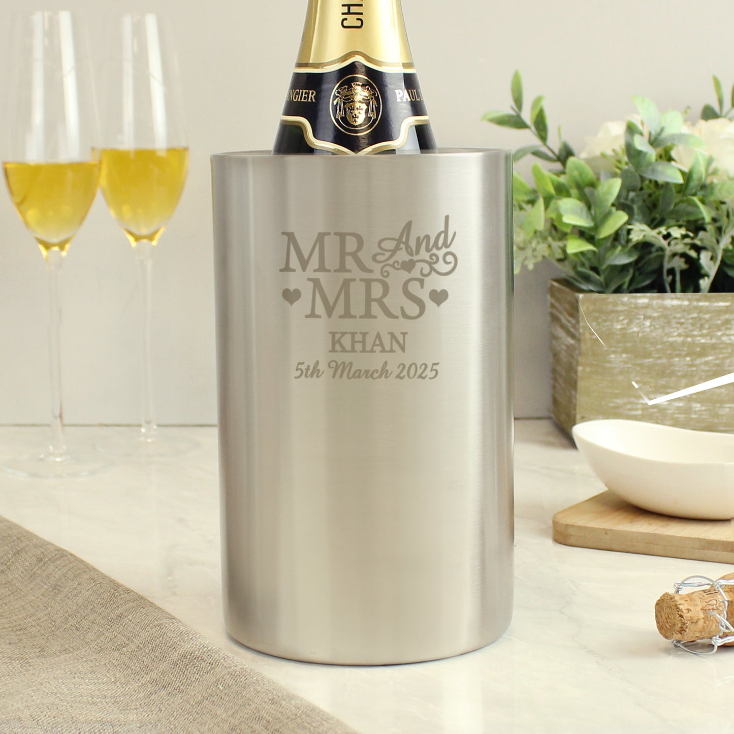 Personalised Mr & Mrs Wine Cooler - image 2