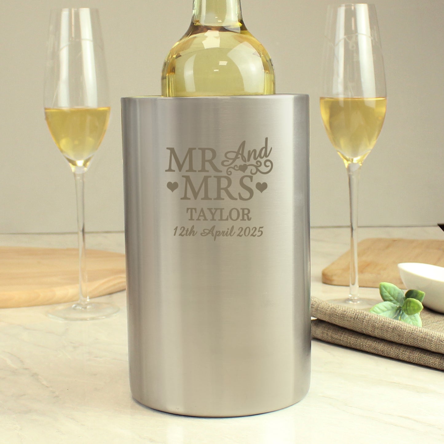 Personalised Mr & Mrs Wine Cooler - image 3