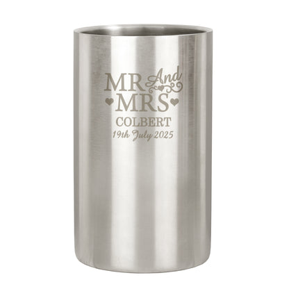 Personalised Mr & Mrs Wine Cooler - image 5