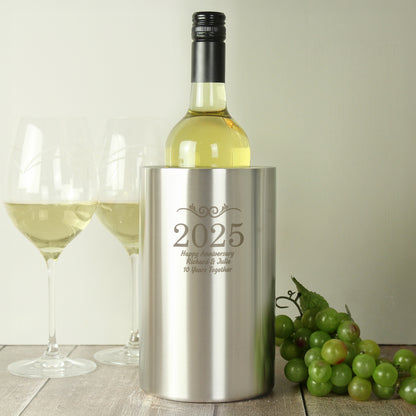 Personalised Number Frame Wine Cooler from Heartfelt Gifts