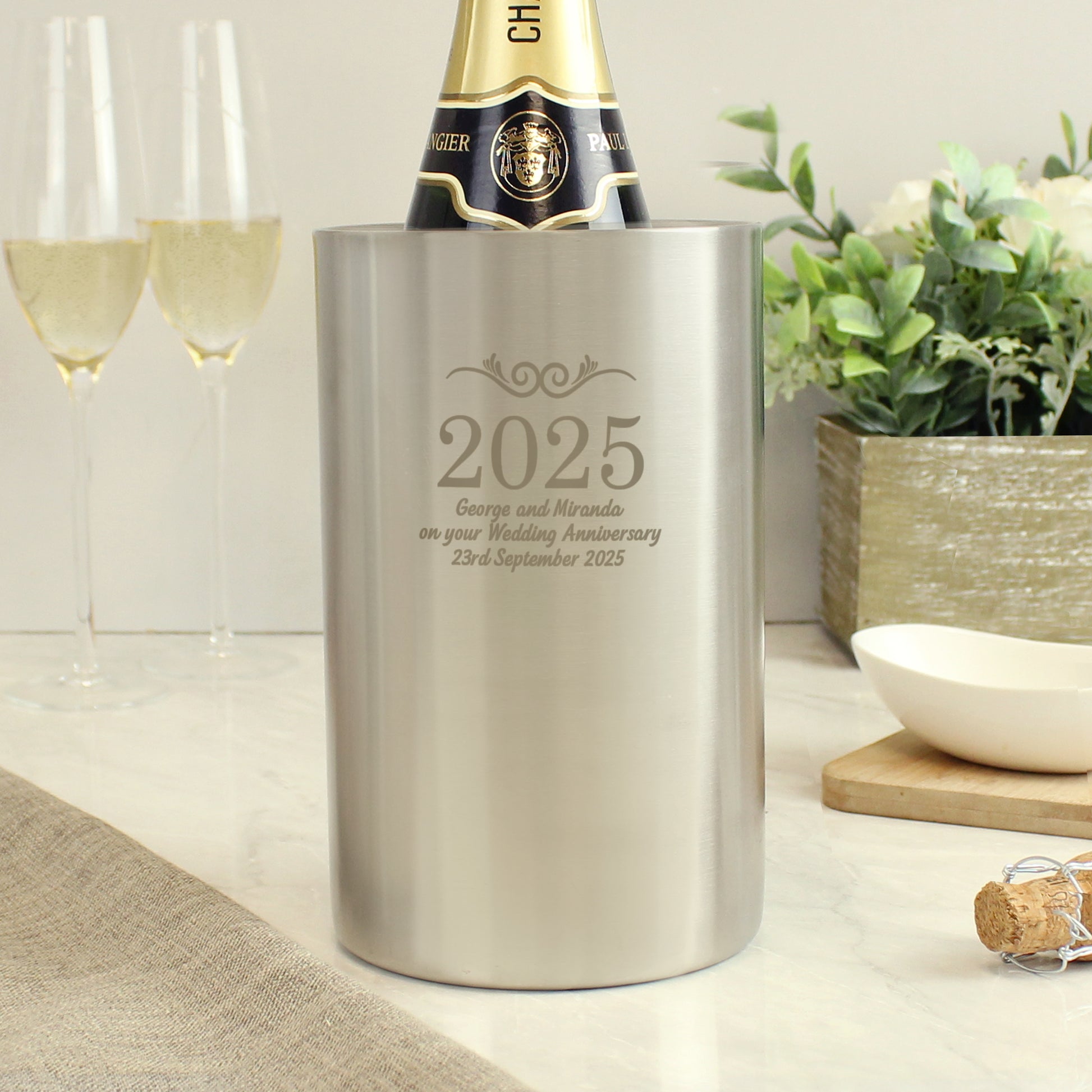 Personalised Number Frame Wine Cooler - image 2