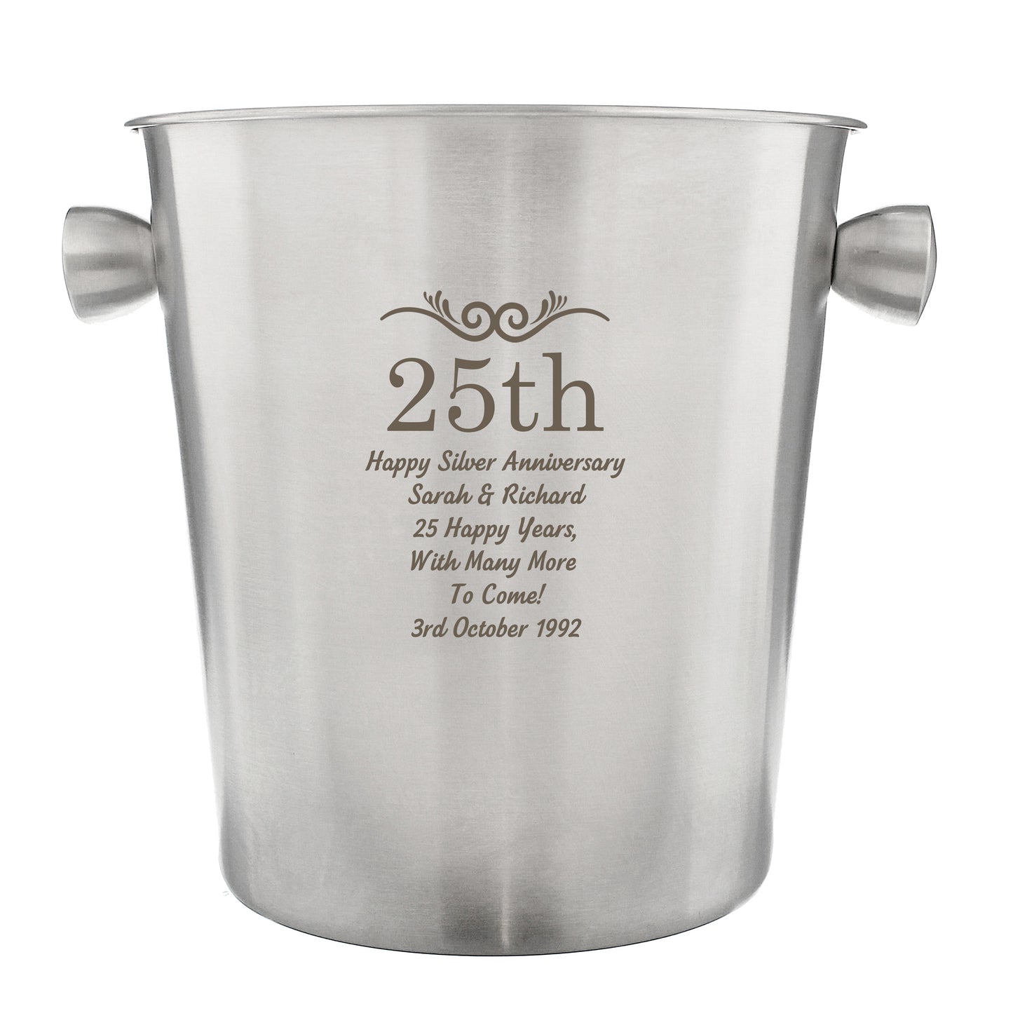 Personalised Number Frame Stainless Steel Ice Bucket - image 2