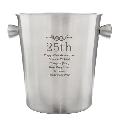 Personalised Number Frame Stainless Steel Ice Bucket - image 2