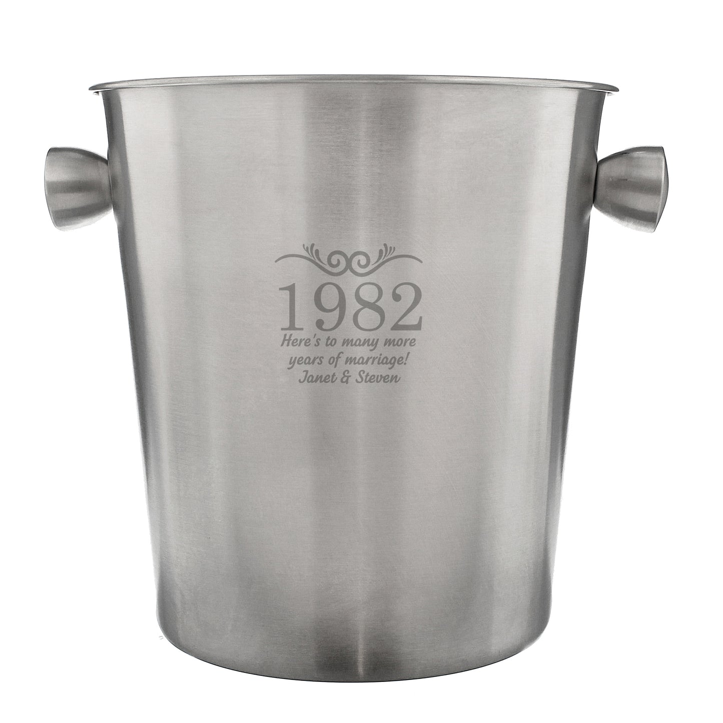 Personalised Number Frame Stainless Steel Ice Bucket - image 7