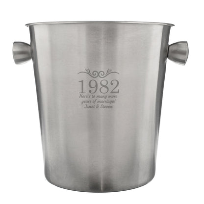 Personalised Number Frame Stainless Steel Ice Bucket - image 7