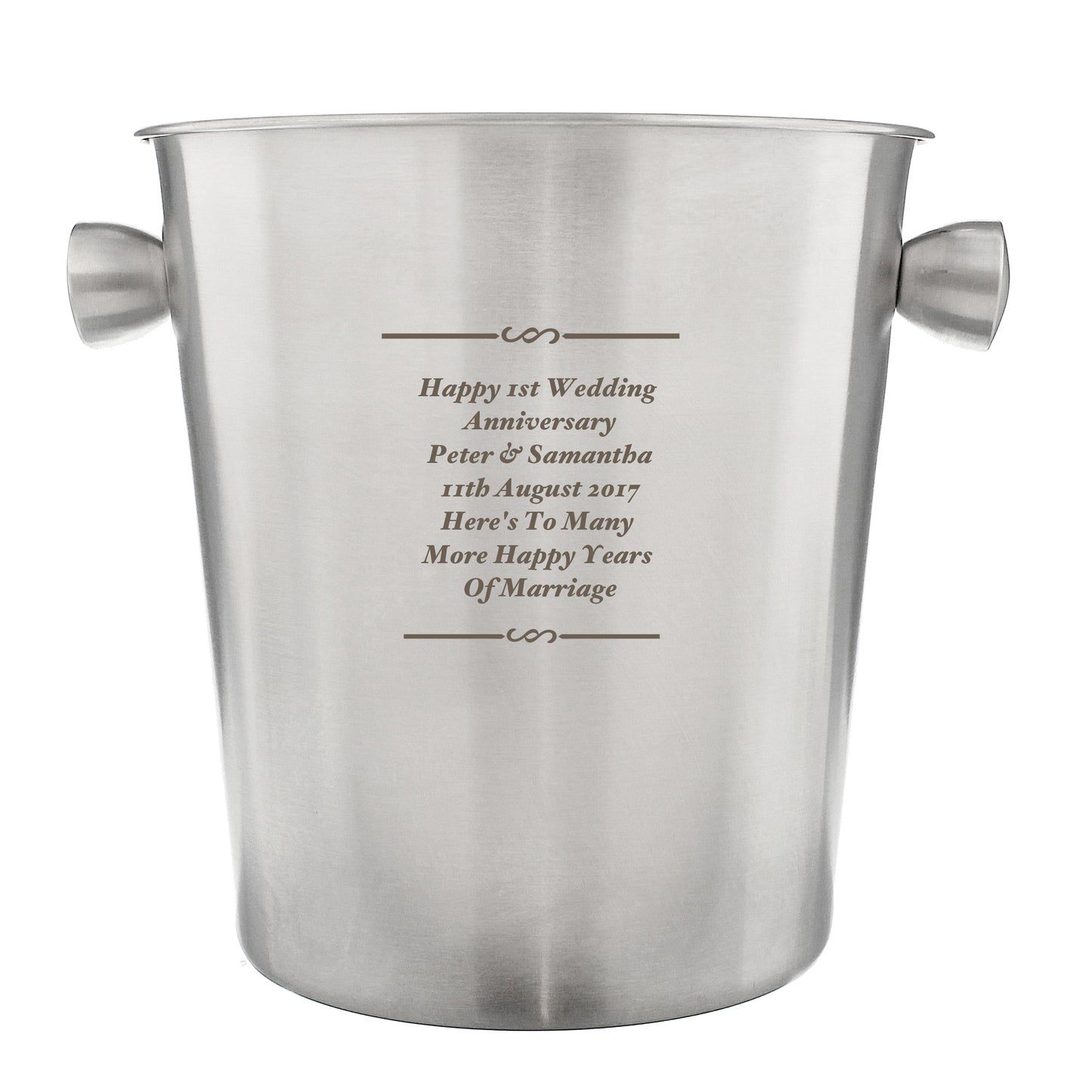Personalised Any Message Stainless Steel Ice Bucket - image 2