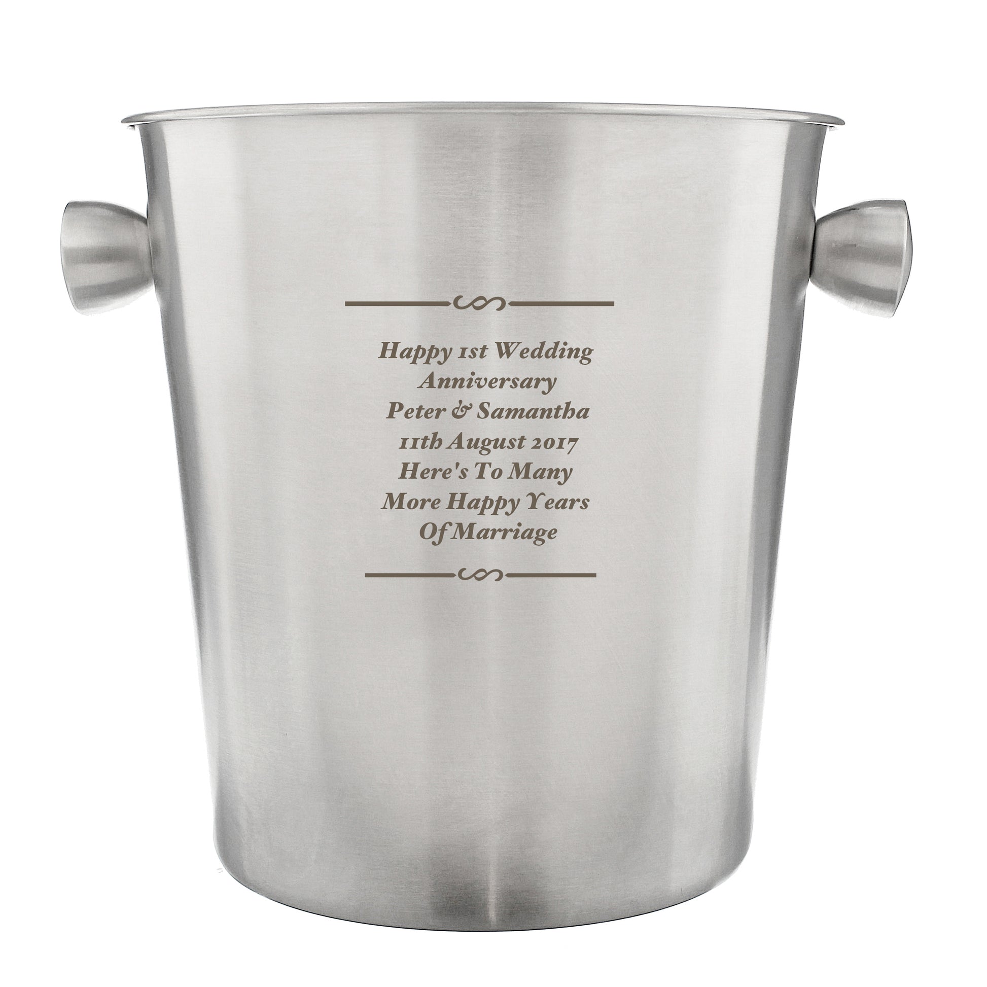 Personalised Any Message Stainless Steel Ice Bucket - image 2
