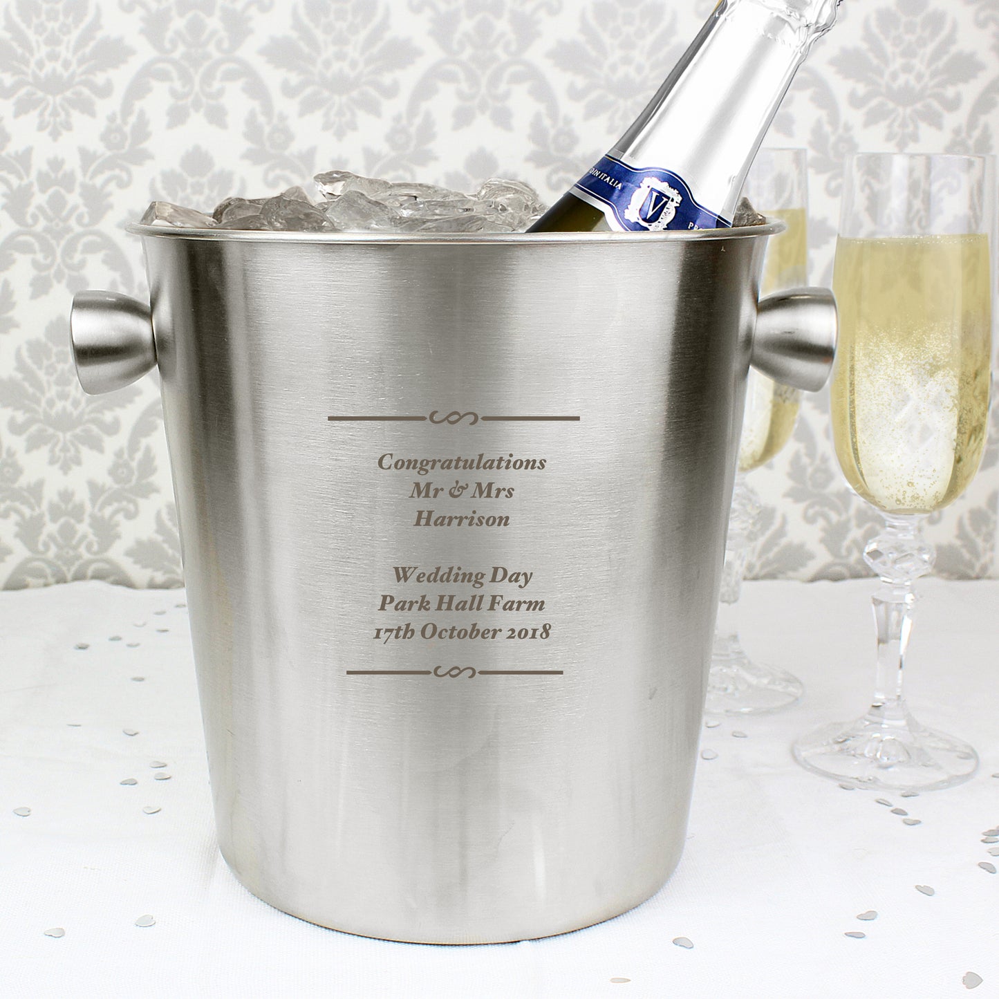 Personalised Any Message Stainless Steel Ice Bucket - image 3