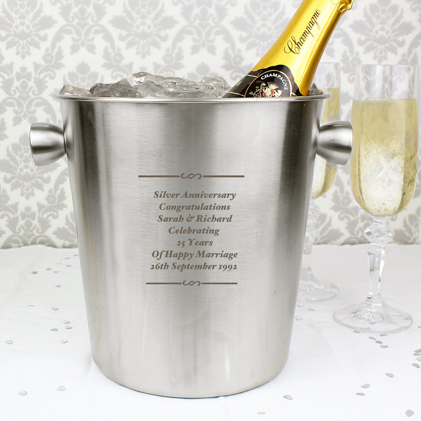 Personalised Any Message Stainless Steel Ice Bucket - image 4