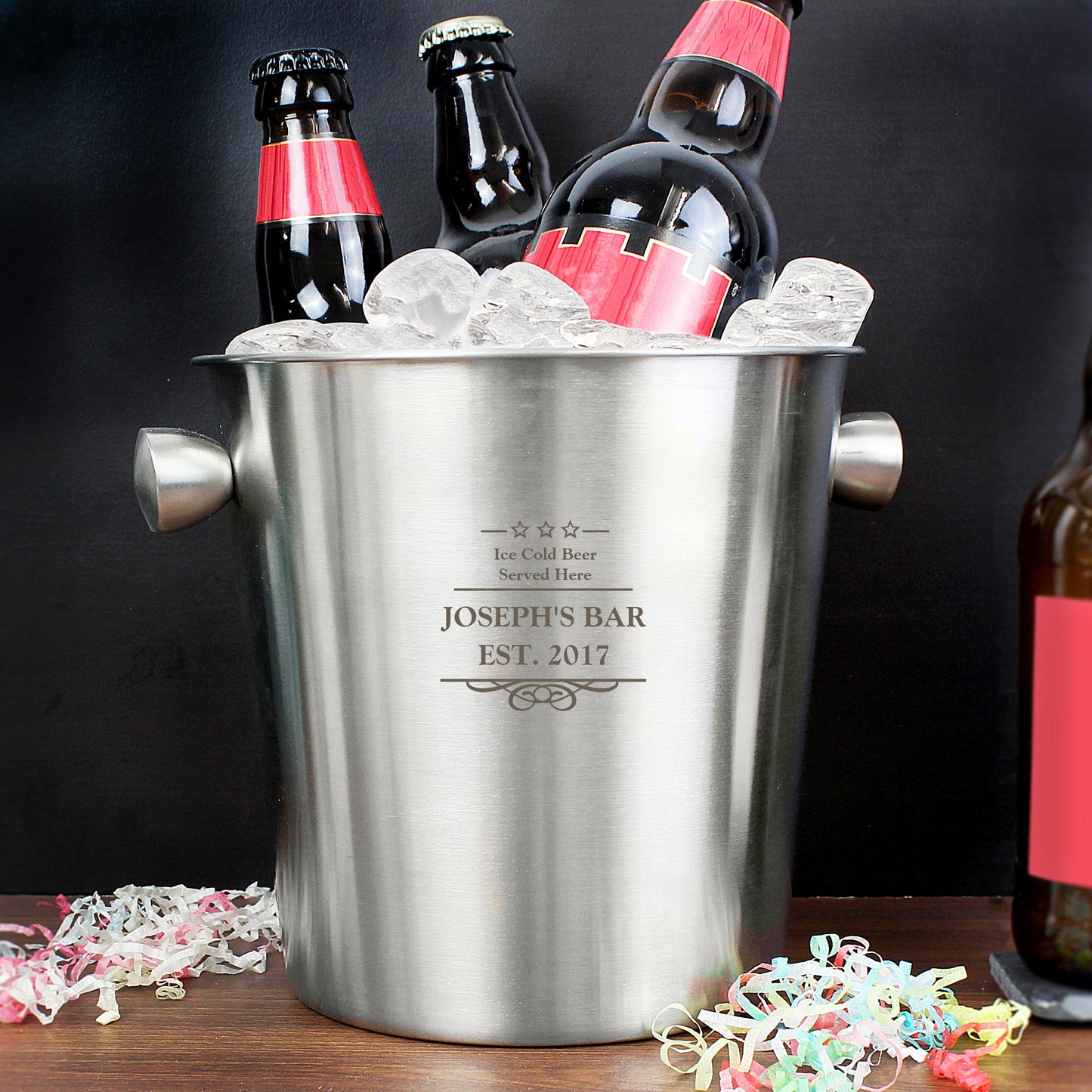 Personalised Decorative Stainless Steel Ice Bucket - image 6