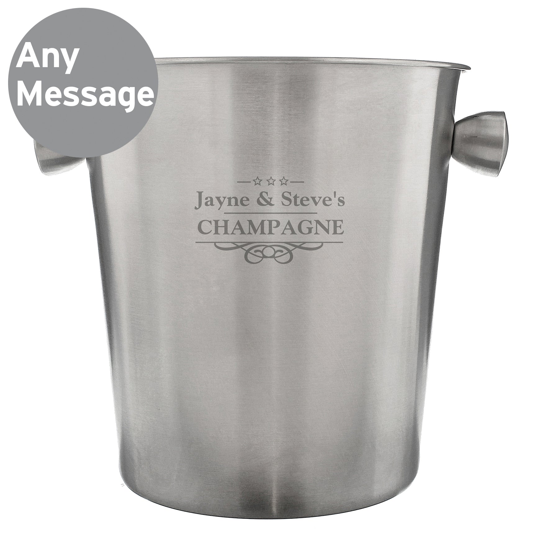 Personalised Decorative Stainless Steel Ice Bucket - image 9