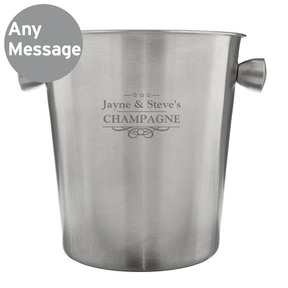 Personalised Decorative Stainless Steel Ice Bucket - image 9