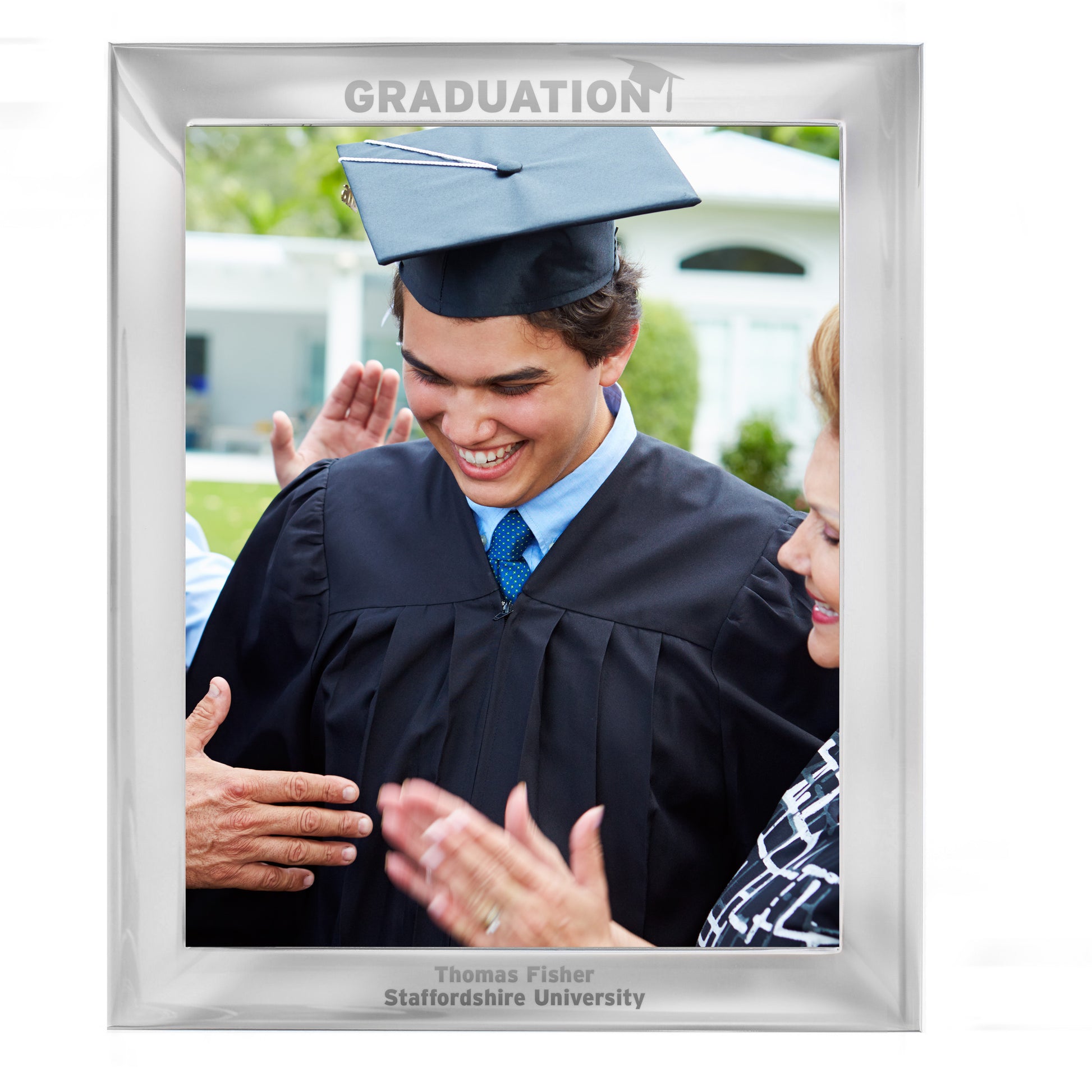 Personalised Graduation 10x8 Silver Photo Frame - image 2
