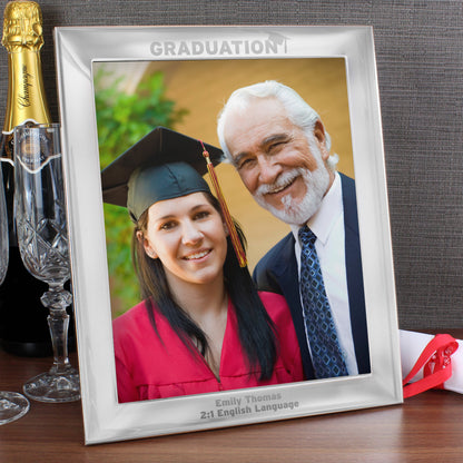 Personalised Graduation 10x8 Silver Photo Frame - image 3