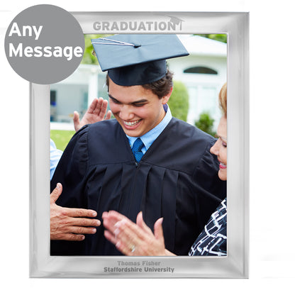 Personalised Graduation 10x8 Silver Photo Frame - image 4