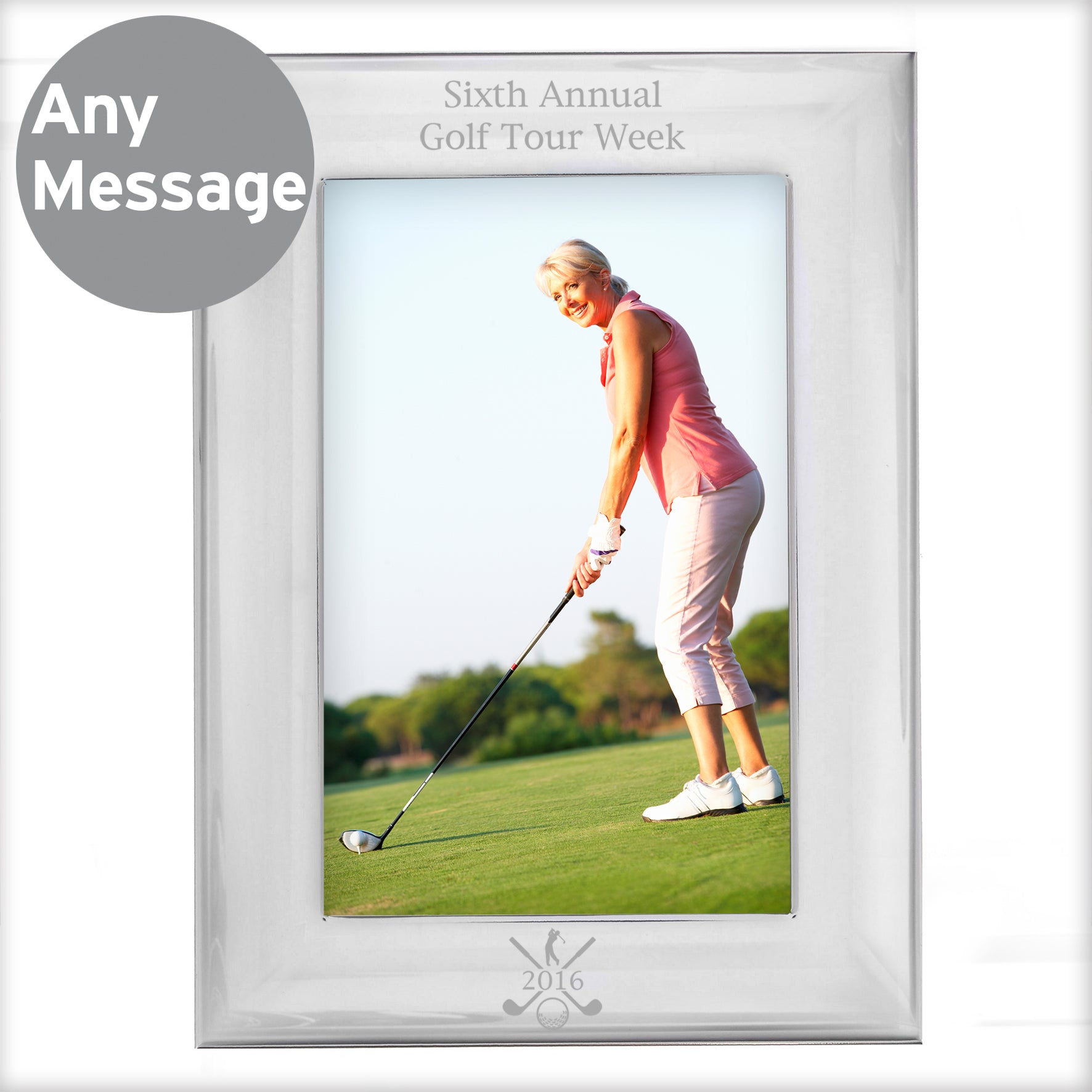 Personalised Golf 6x4 Silver Photo Frame - image 4