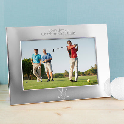 Personalised Golf 6x4 Landscape Silver Photo Frame - image 3