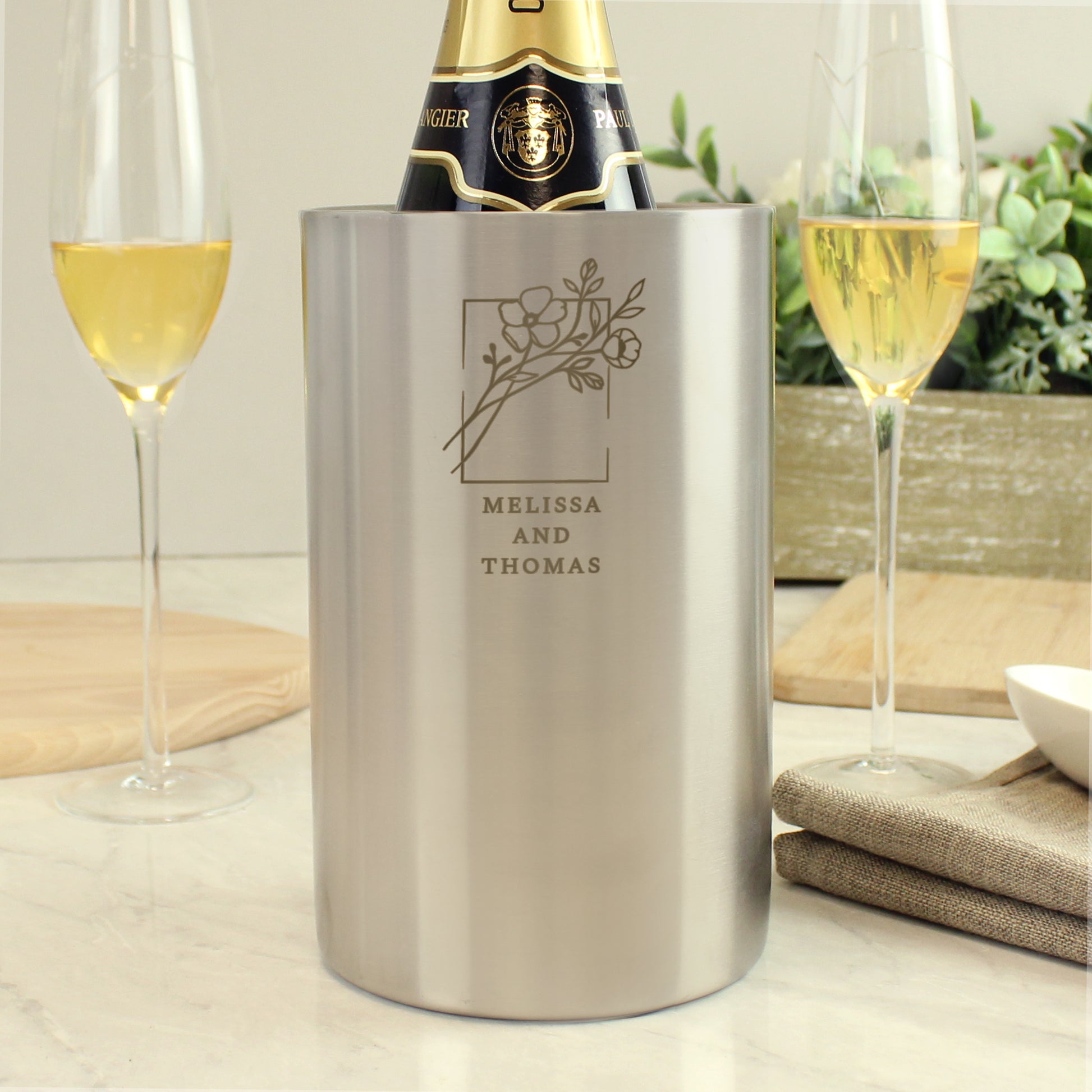 Personalised Botanical Wine Cooler from Heartfelt Gifts