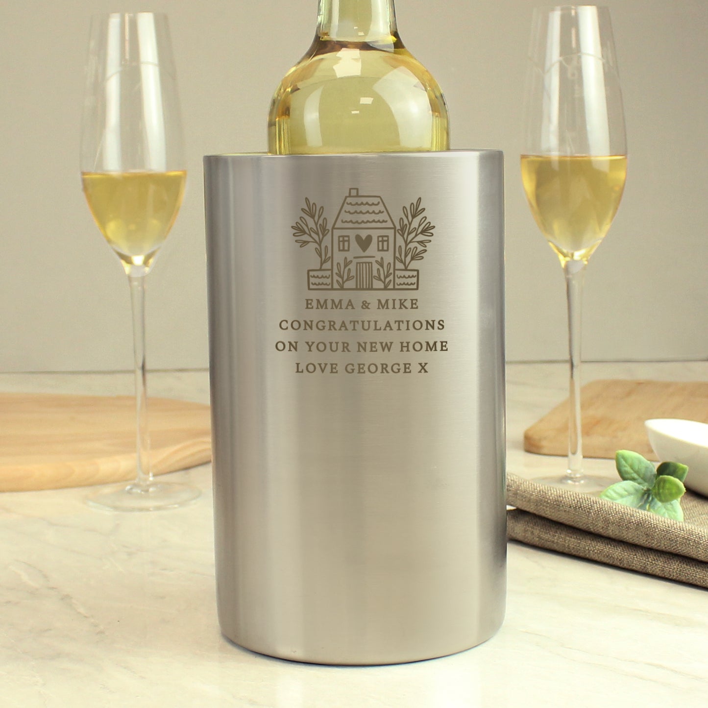 Personalised House Wine Cooler from Heartfelt Gifts