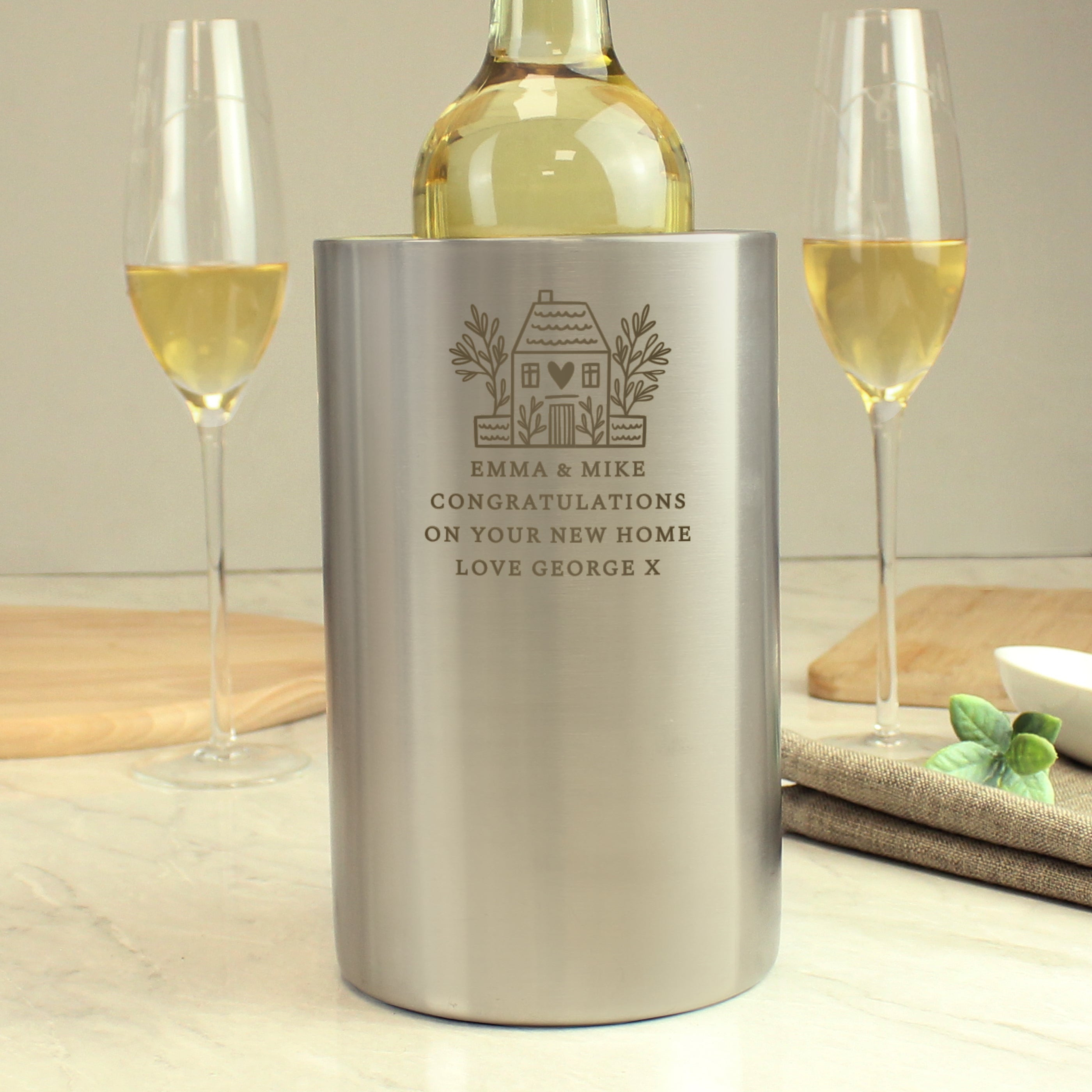 Personalised House Wine Cooler from Heartfelt Gifts