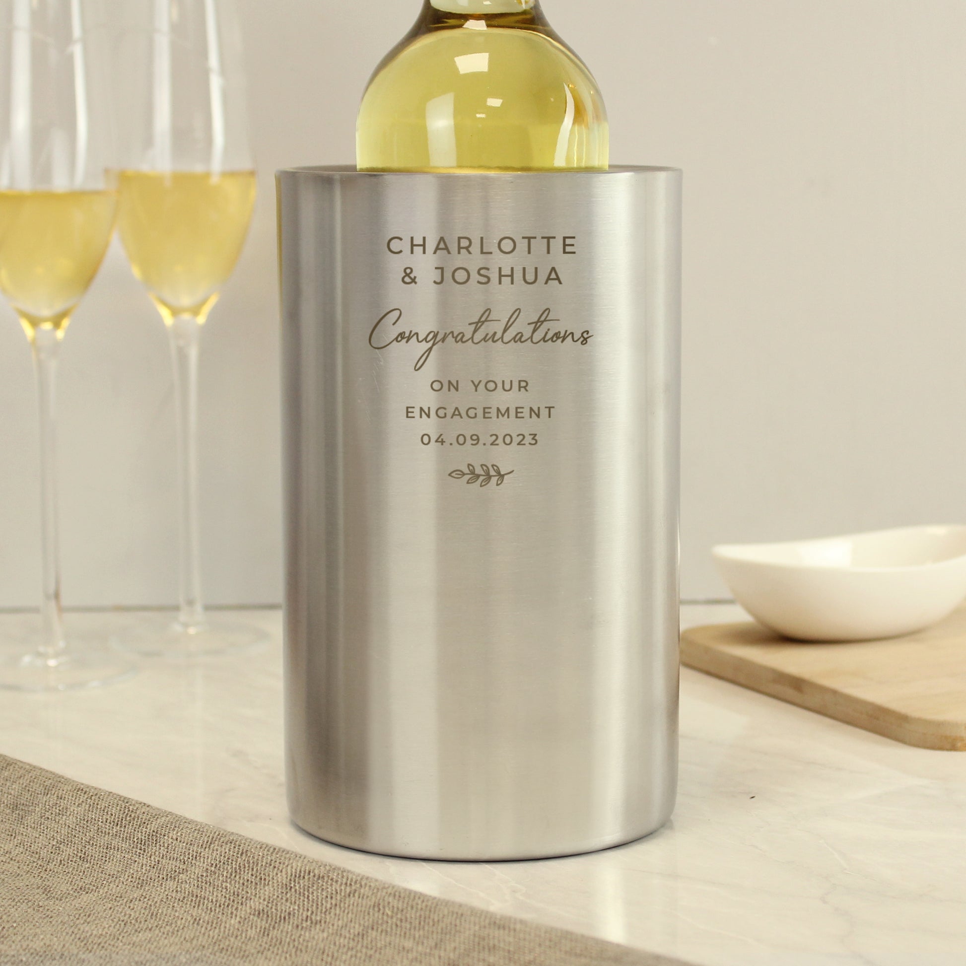 Personalised Six Line Message Wine Cooler - image 2