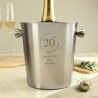 Personalised Date Stainless Steel Ice Bucket from Heartfelt Gifts