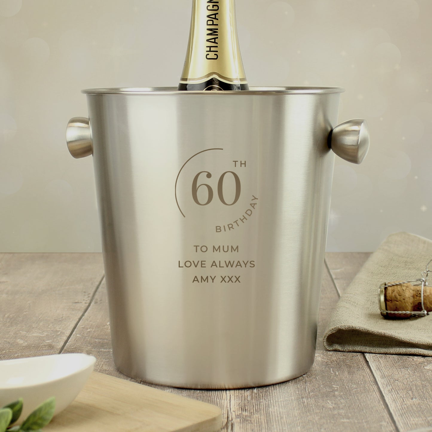 Personalised Date Stainless Steel Ice Bucket - image 5