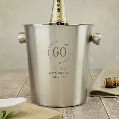 Personalised Date Stainless Steel Ice Bucket - image 5
