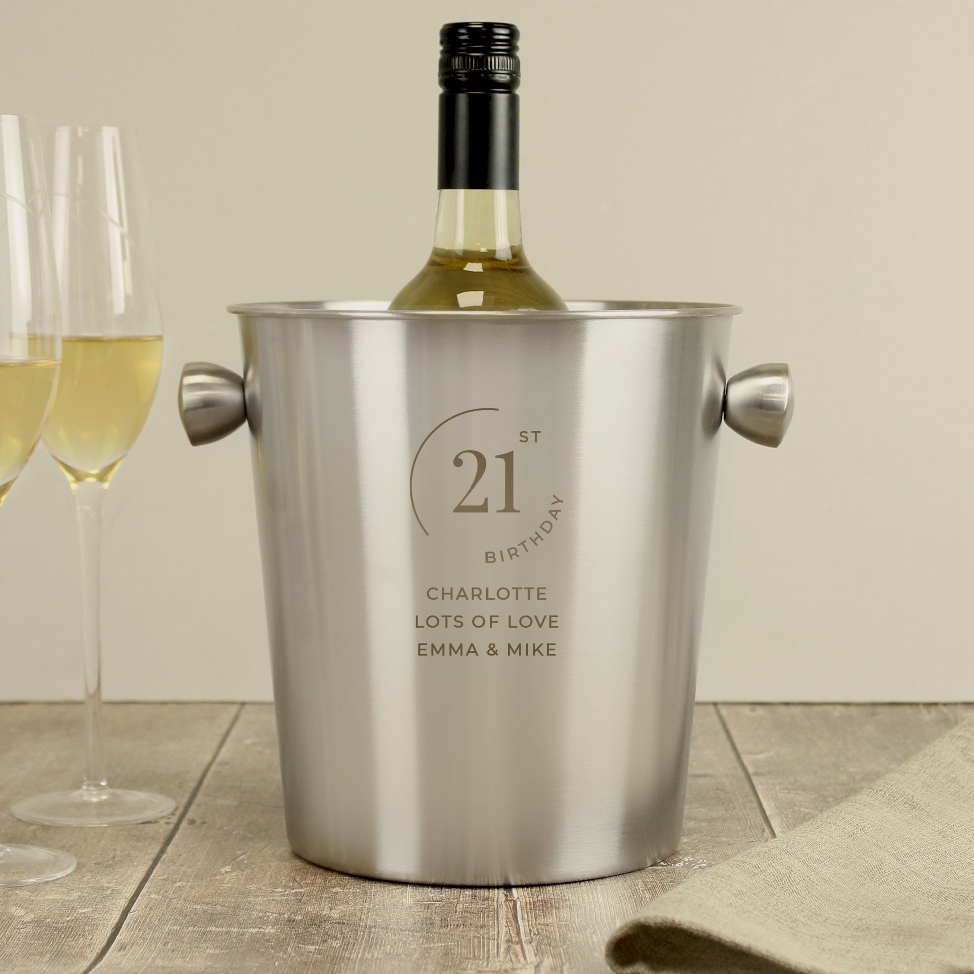 Personalised Date Stainless Steel Ice Bucket - image 6