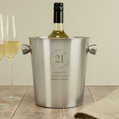 Personalised Date Stainless Steel Ice Bucket - image 6
