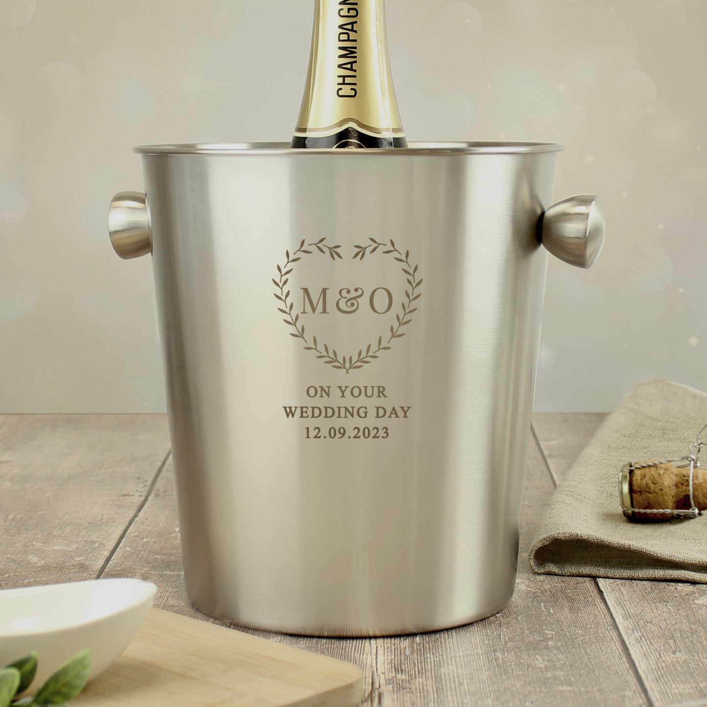 Personalised Botanical Stainless Steel Ice Bucket - image 4