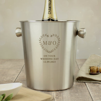 Personalised Botanical Stainless Steel Ice Bucket - image 4