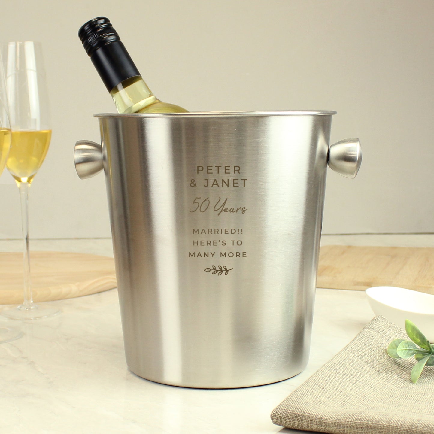 Personalised Six Line Message Ice Bucket from Heartfelt Gifts