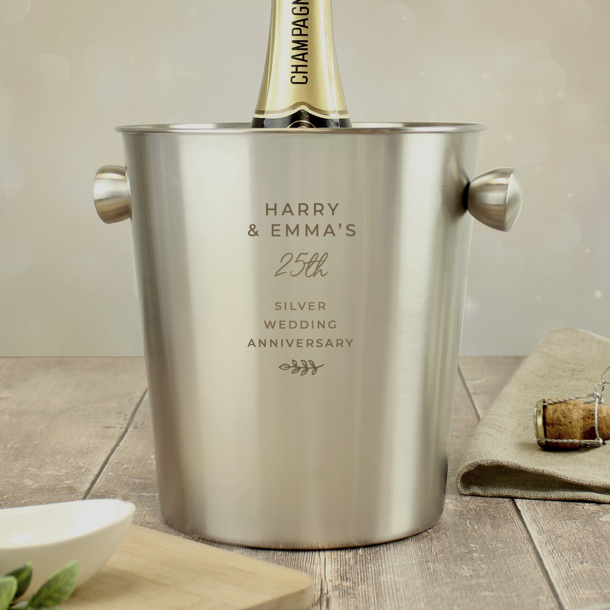 Personalised Six Line Message Ice Bucket - image 6