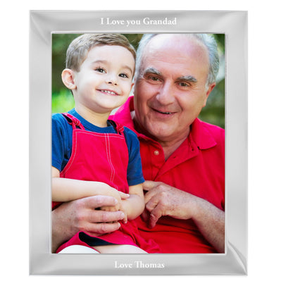 Personalised Any Message 10x8 Silver Photo Frame - image 2