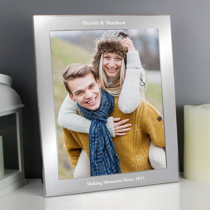 Personalised Any Message 10x8 Silver Photo Frame - image 3