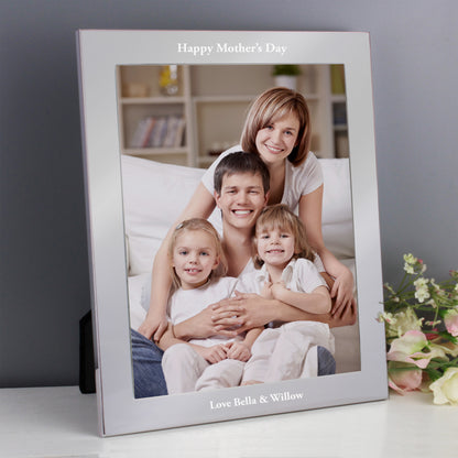 Personalised Any Message 10x8 Silver Photo Frame - image 6