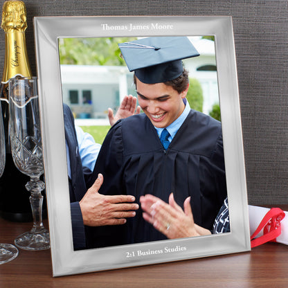 Personalised Any Message 10x8 Silver Photo Frame - image 7