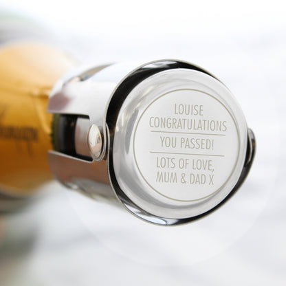 Personalised Classic Bottle Stopper from Heartfelt Gifts