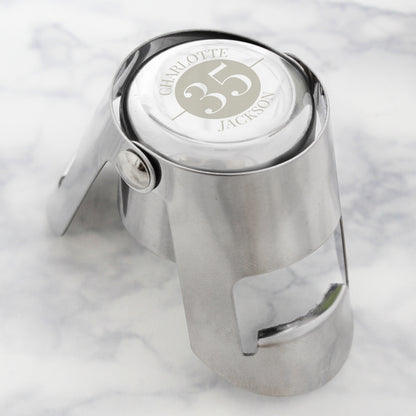 Personalised Big Number Bottle Stopper - image 3