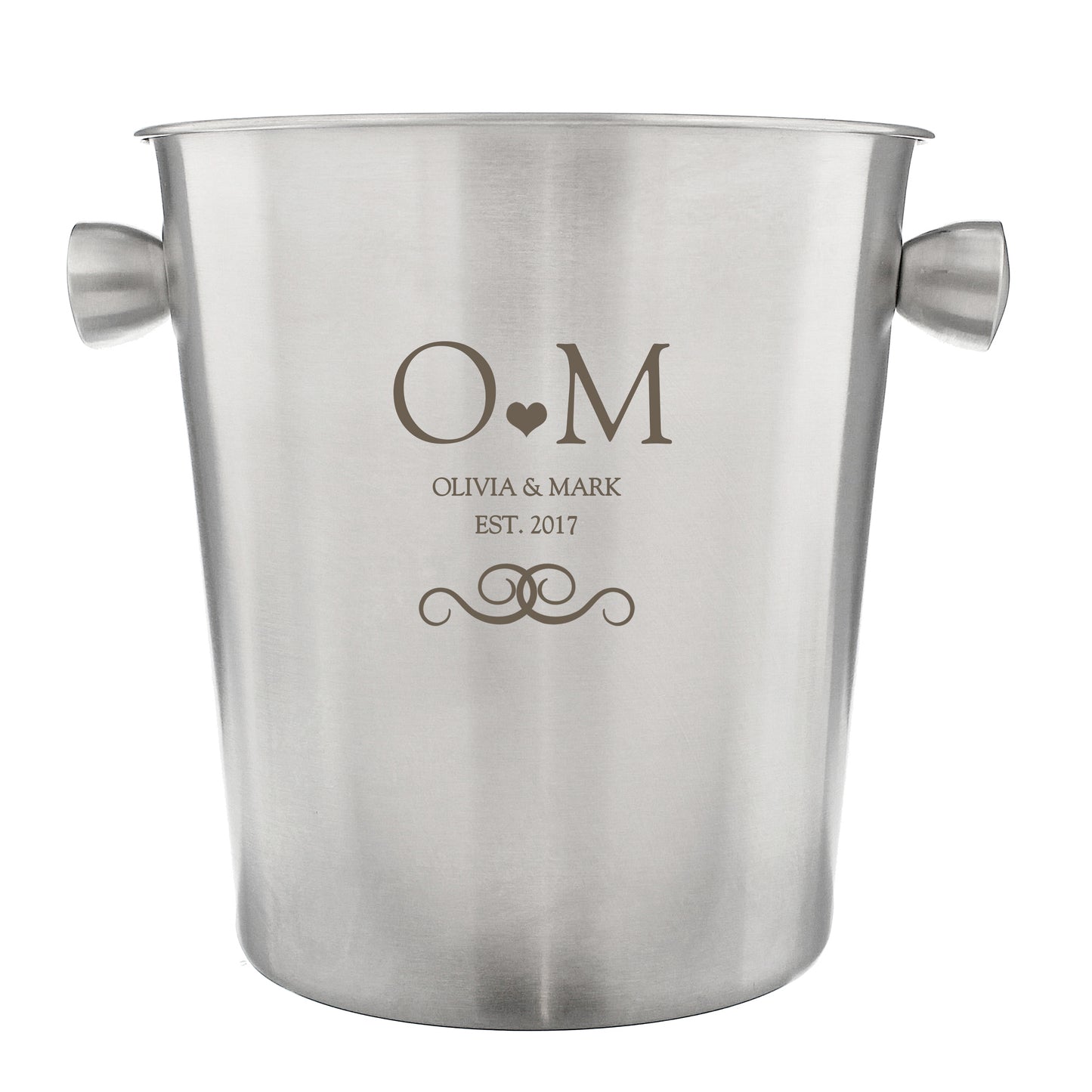 Personalised Monogram Stainless Steel Ice Bucket - image 2