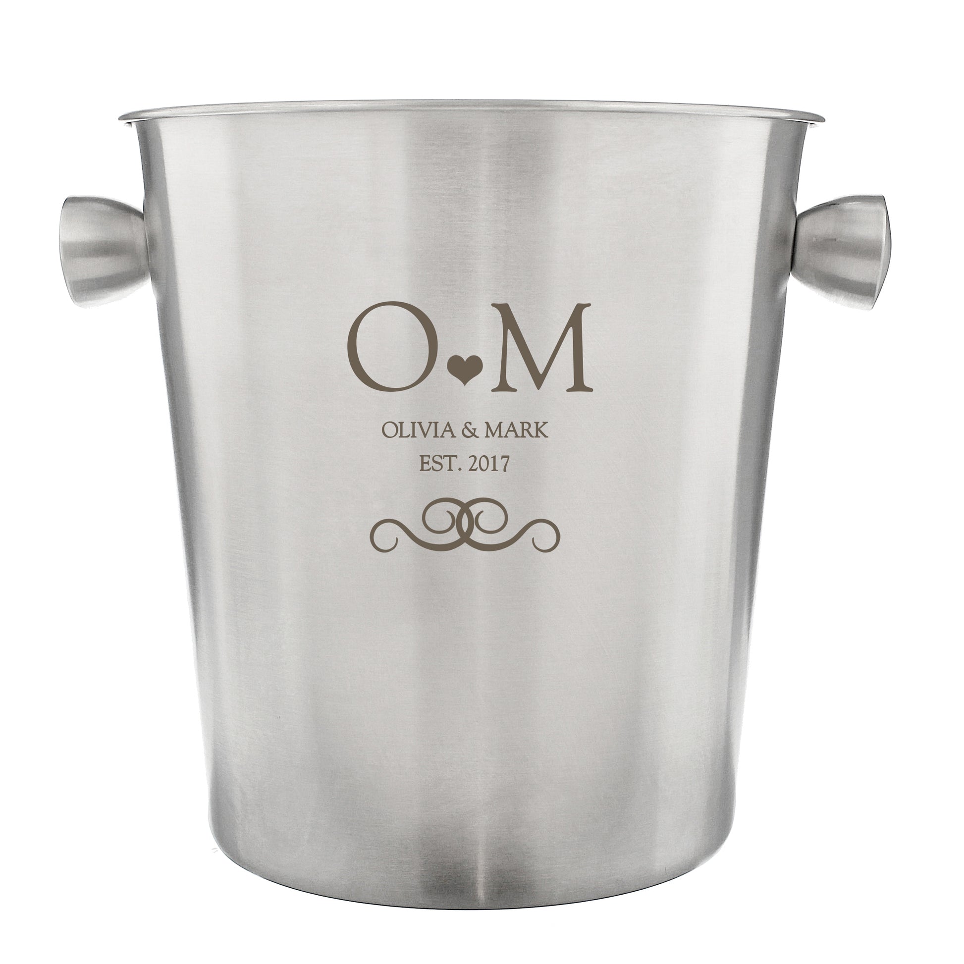 Personalised Monogram Stainless Steel Ice Bucket - image 2