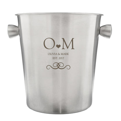 Personalised Monogram Stainless Steel Ice Bucket - image 2