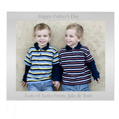 Personalised 10x8 Landscape Silver Photo Frame - image 2