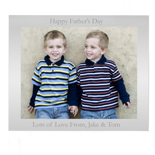 Personalised 10x8 Landscape Silver Photo Frame - image 2