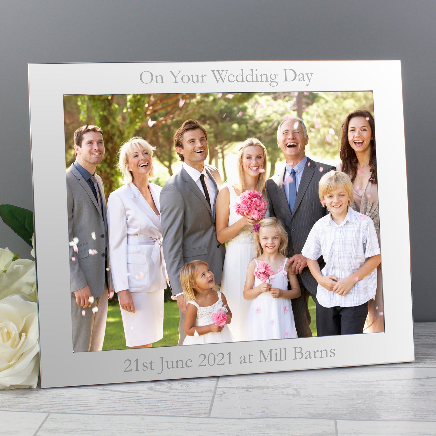 Personalised 10x8 Landscape Silver Photo Frame - image 5