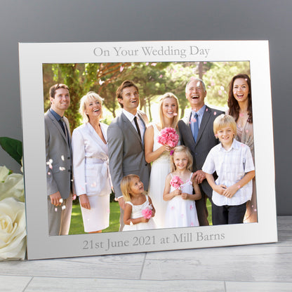 Personalised 10x8 Landscape Silver Photo Frame - image 5