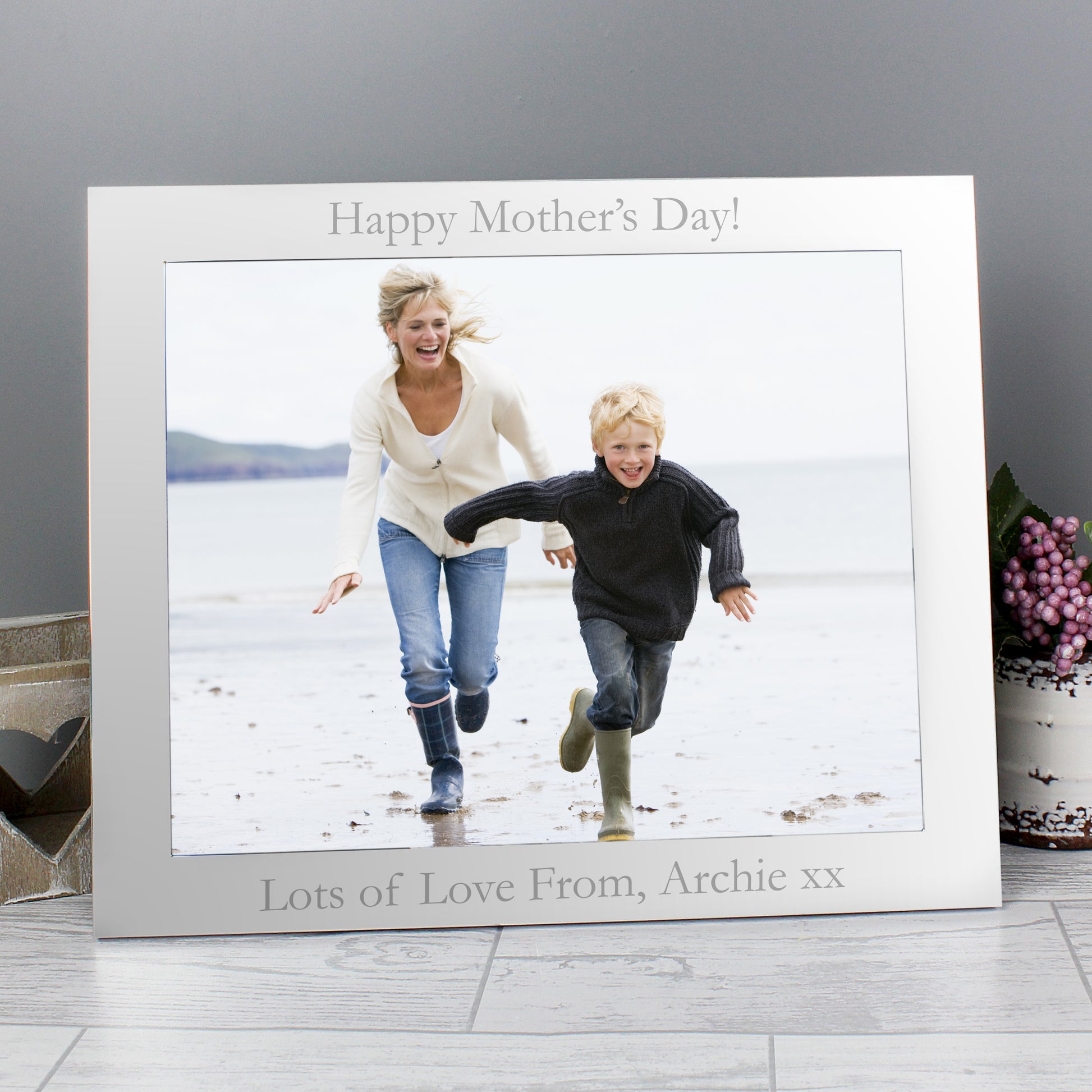 Personalised 10x8 Landscape Silver Photo Frame - image 6