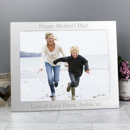 Personalised 10x8 Landscape Silver Photo Frame - image 6